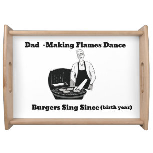 Father's Day birthday BBQ Serving Tray