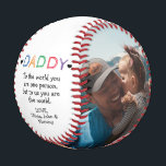 Father's Day/Birthday From Kids to Dad Photo Baseball<br><div class="desc">The perfect personalized gift for your father,  father-to-be,  new father,  husband on Father's Day,  your wedding day or birthday. Customize with your own personal message and family photos.</div>