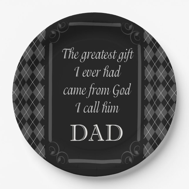 Father's Day - Birthday "Greatest Gift I" Paper Plates (Front)