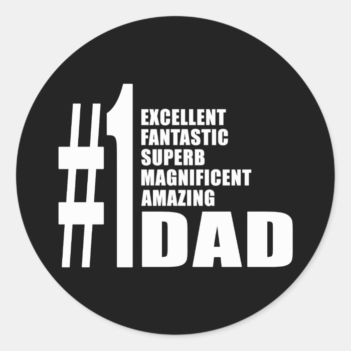 Fathers Day Birthdays Christmas Number One Dad Sticker