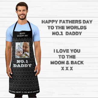Fathers Day Black And White Zig Zag Name And Photo