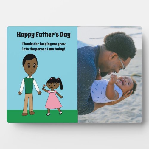 Fathers Day Black Daughter Cute Custom Photo Plaque