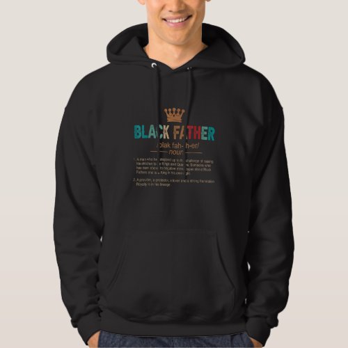 Fathers Day Black Father Noun Definition African  Hoodie