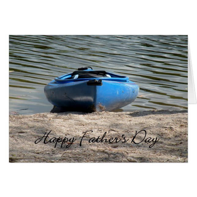 Father's Day Blue Kayak Cards (Front Horizontal)