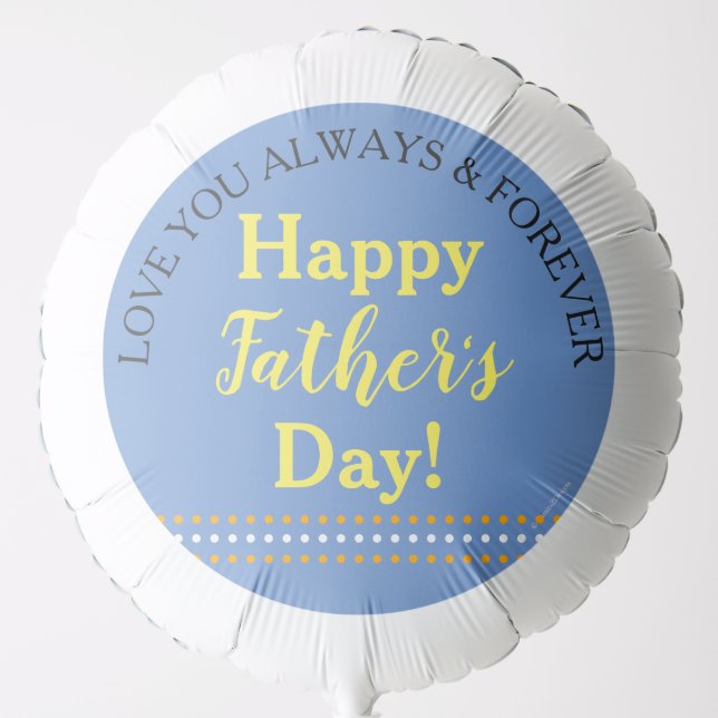 Father's Day Blue Yellow Balloon (Front)