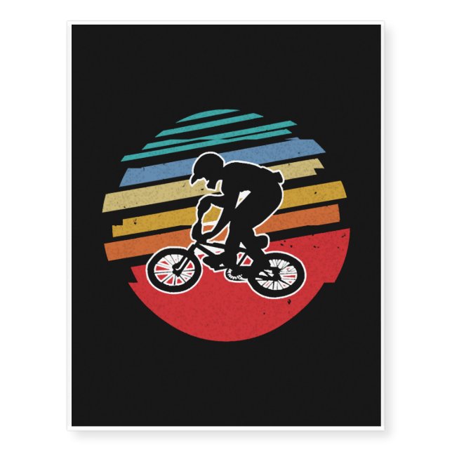 Fathers Day BMX Dad Temporary Tattoos (Front)