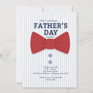 Father's Day Bow Tie Invitation
