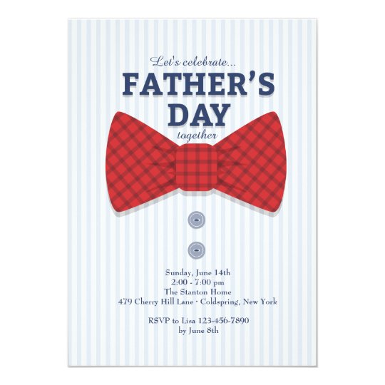 Father's Day Bow Tie Invitation | Zazzle.com