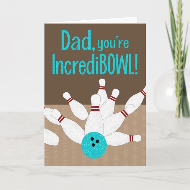 Fathers Day Bowling Card (Front)
