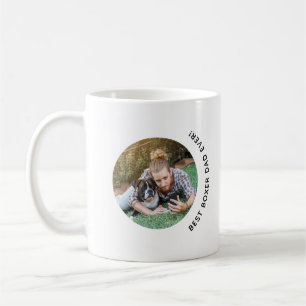 Father's Day Boxer Dog Dad Ever Custom Photo Coffee Mug