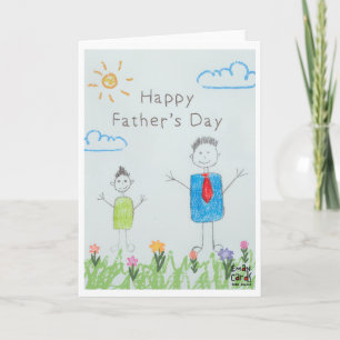 Father's Day - Boy's Drawing Card