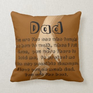 Father&#39;s day brown handsketch outdoor throwpillow
