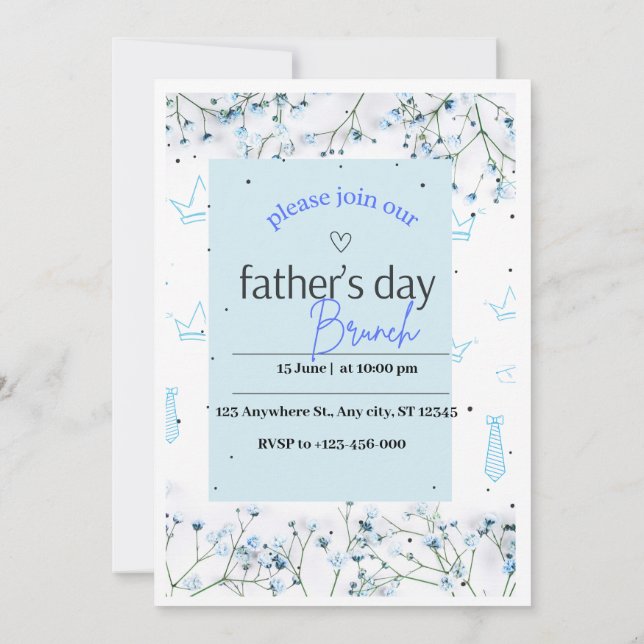 Father's Day Brunch Invitation (Back)