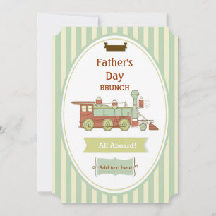 Fathers Day Brunch Train Invitation