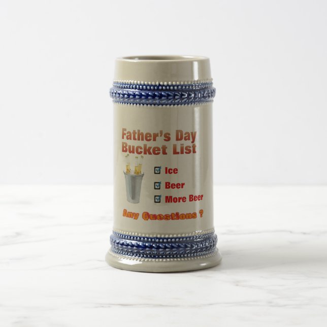 fathers day bucket list funny beer stein gift idia (Center)