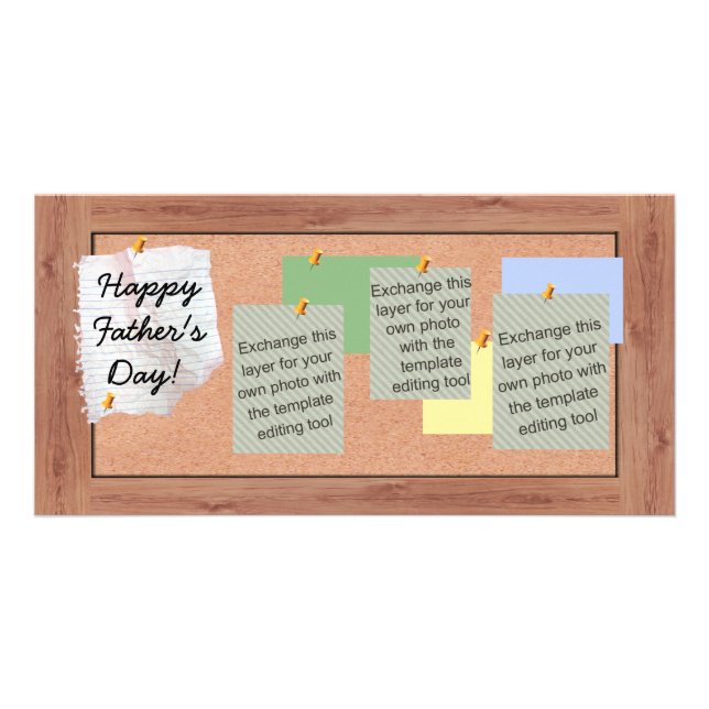 Father's Day Bulletin Board Pictures Card (Front)
