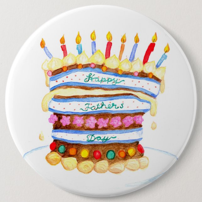 Father's Day Cake button (Front)