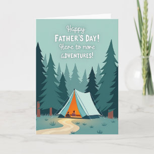Fathers Day Camp Scene Card