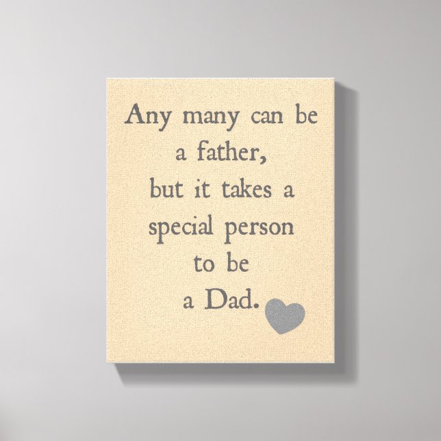 Fathers Day Canvas - Father Quote - Gift for Dad Print (Front)