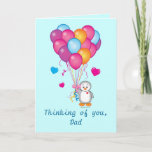 Father's Day Card: Balloons, Hearts, and Penguin Card