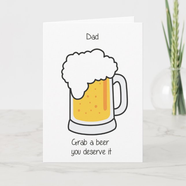 Fathers Day Card Beer (Front)