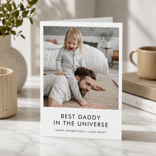 Father's Day Card | Custom Photo Daddy Greeting (Custom photo Father's Day card with Best Daddy wording for a heartfelt keepsake gift.)