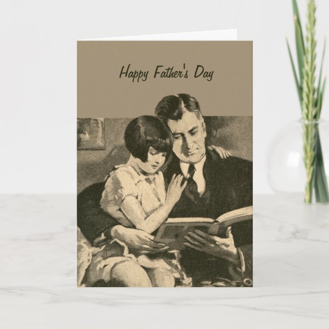 Father's Day Card Daughter Vintage 1920s (Front)