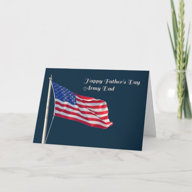 Father's Day Card for Army Dad Away in Service (Front)