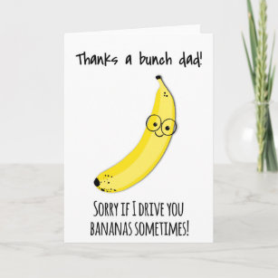 Father's Day card for dad thanks a bunch bananas 