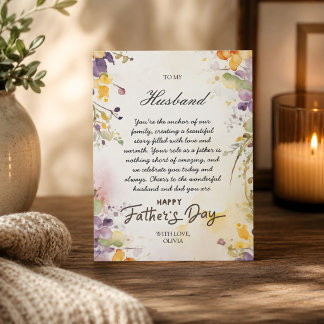 Father's Day Card for Husband From Wife Love