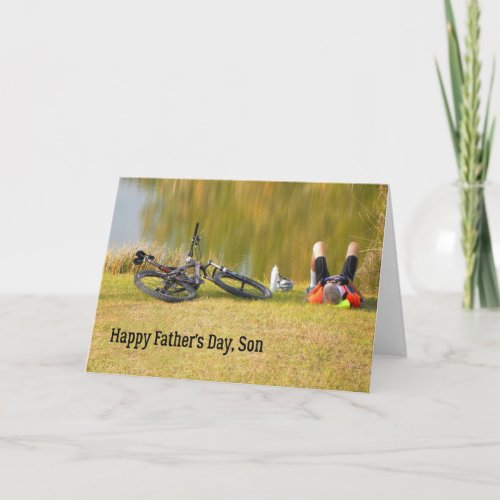 Fathers Day Card for Son with Bicycle