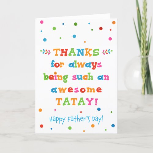 Fathers Day Card for Tatay