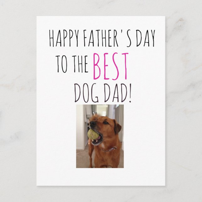 Fathers Day Card from Dog to Dog Dad (Front)