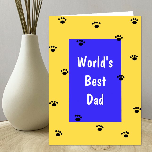 Fathers Day Card from Dog - Worlds Best Dad (Creator Uploaded)