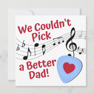 Father's day Card from Kids, Music Theme