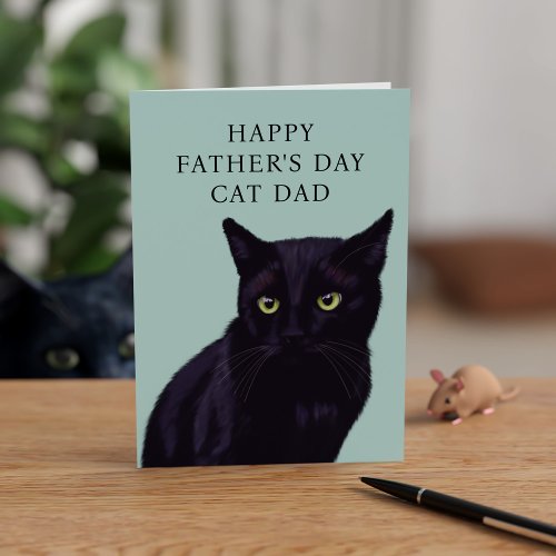 Fathers Day Card from Your Black Cat