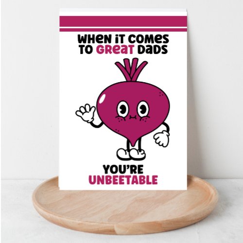 Fathers Day card funny dad joke pun unbeetable