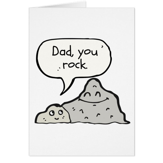 Father's Day Card, Funny, Dad You Rock (Front)