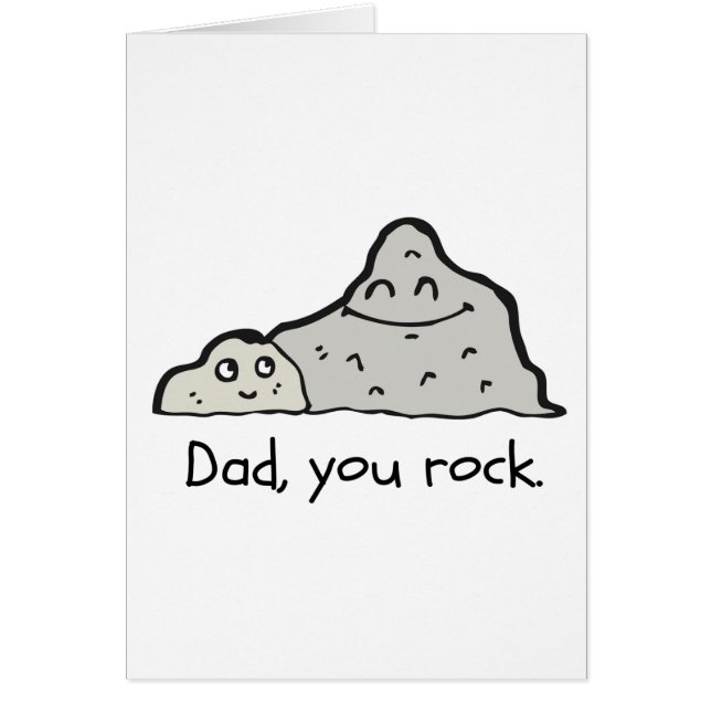 Father's Day Card, Funny, Dad You Rock, Blank (Front)