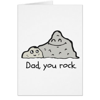 Father's Day Card, Funny, Dad You Rock, Blank Cards