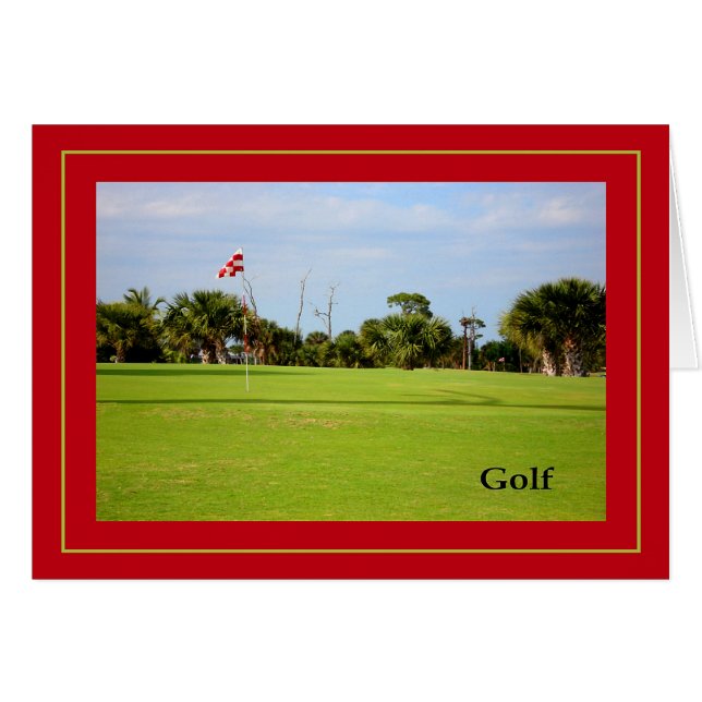 Father's Day Card, Golf Course Image Cards (Front Horizontal)