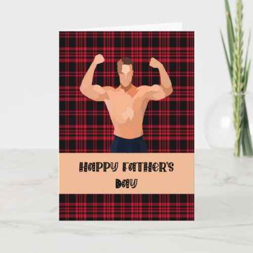 Fathers Day Card in Lumberjack Plaid for Brother