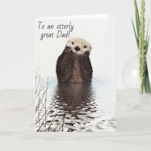 Fathers Day Card Otter
