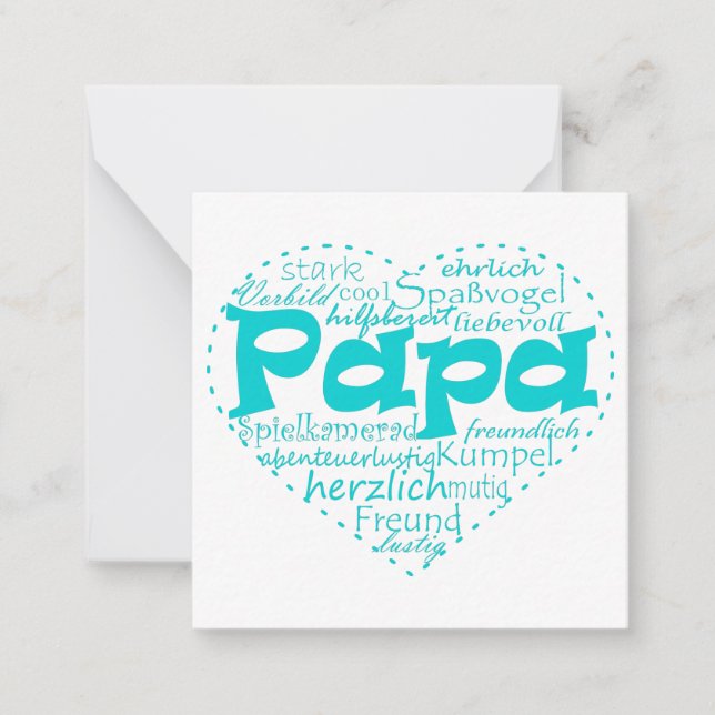 Father's Day Card Papa light blue (Front)