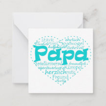 Father's Day Card Papa light blue
