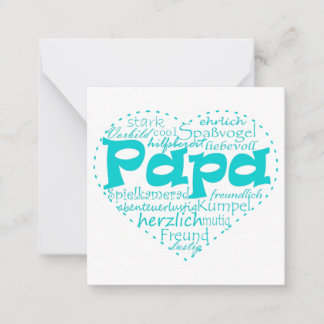 Father's Day Card Papa light blue