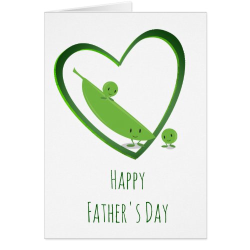 Fathers Day Card  Pea Pod and Green Peas