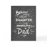 Father's day card Quote Daughter Chalkboard Father's day card Quote Daughter Chalkboard