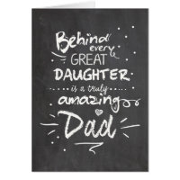 Father's day card Quote Daughter Chalkboard