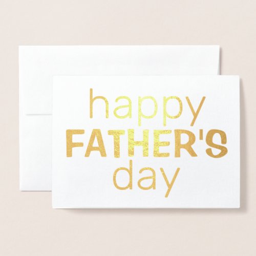 Fathers Day Card  Real Gold Foil  Custom Text